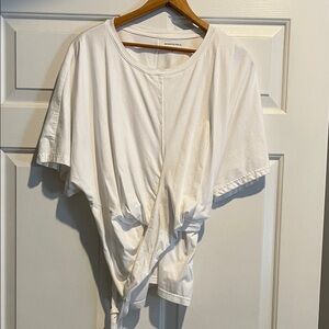 Banana Republic White Tie-Front Blouse